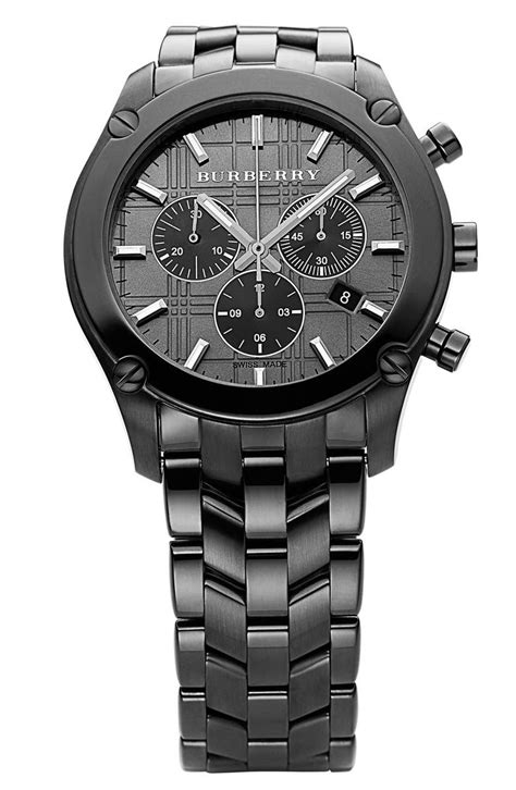 all black mens burberry watch|burberry men's watches nordstrom.